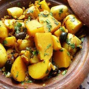 Tadjin pomme de terre aux olives